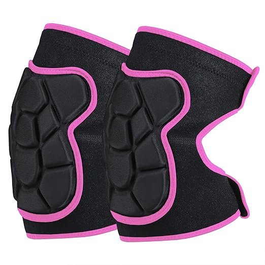 Wanlvhu Women Men Knee Pads for House Working, Soft Kneepads for Gardening, House Cleaning, Outdoor/Indoor Work, Adjustable Flooring Knee Pads Protect Knee Safety (Rose Red L)