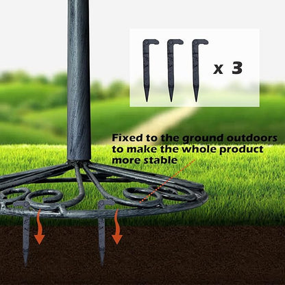 Outdoor Garden Bird Bath, 25.5 inch Height Bird Feeder, Metal Birdbath with Dragonfly for Garden Yard Patio Lawn Decoration, Gray