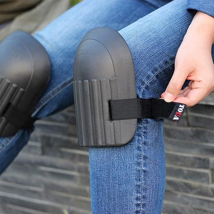 TOUA Gardening Knee Pads Lightweight Waterproof Foam Kneepads with Soft Inner Layer, Unisex-Adult, Easy Fit & Clean with Adjustable Straps for Home, Work, Garden, Cleaning, Flooring, Construction Work(Black)