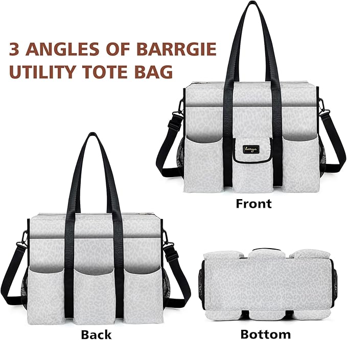 Utility Tote - Water Resistant with 19 Exterior/Interior Pockets - Large Women/Teacher/Work Bag