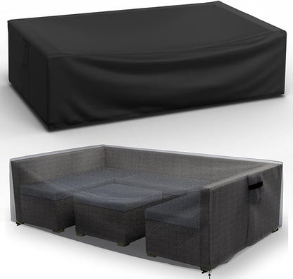 Patio Furniture Covers Waterproof for Coffee Table Cover, Heavy Duty Durable Rectangular Outdoor Coffee Table Cover, 48L x 28Wx 13H inches, Black