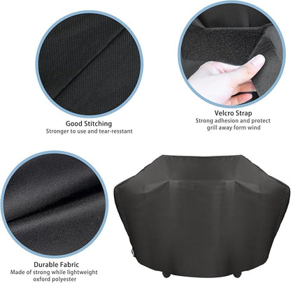 Grill Cover for Monument Grills Denali 605, 66 Inch Heavy Duty & Waterproof, Outdoor Barbecue Cover