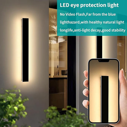 Mikeru 31.4inch Outdoor Wall Light Fixtures, 3000k Exterior Wall Sconces, Acrylic Invisible Exterior Wall Light for Porch Modern Outdoor Wall Mount Lighting for House Porch Patio Garage