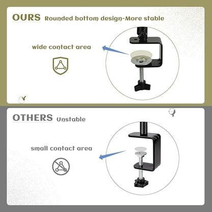 2 Pack Deck Bird Feeders Deck Mount Bird Bath Spa for Dual Use Deck Flower Stand Flower Pot Great for Attracting Birds Detachable and Adjustable Heavy Duty Sturdy Steel,Bronze