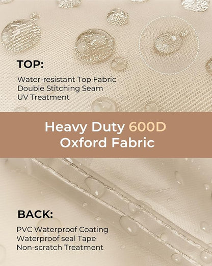 loriano Patio Furniture Cover Set, 4 Piece Outdoor Furniture Cover Waterproof, 600D Heavy Duty Lawn Patio Set Covers (Large)