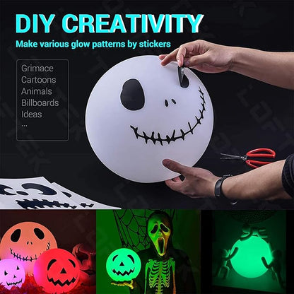 LOFTEK LED Pool Lights That Float 6+8+12inch Globe Lamp Rechargebale 16 RGB Orb Light