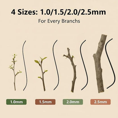 6 Roll Bonsai Wire Kit with Cutter, Total 160 Feet Aluminum Bonsai Training Wire in 4 Sizes (1.0, 1.5, 2.0, 2.5mm)
