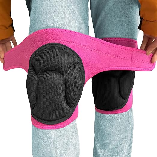 Garden Knee Pads for Women for Flooring House Cleaning, Soft Kneeling Cushions for Weeding Planting, Comfortable Protective Knee Pad for Kneeling for Yard Carpet Concrete Tile Work, Pink M
