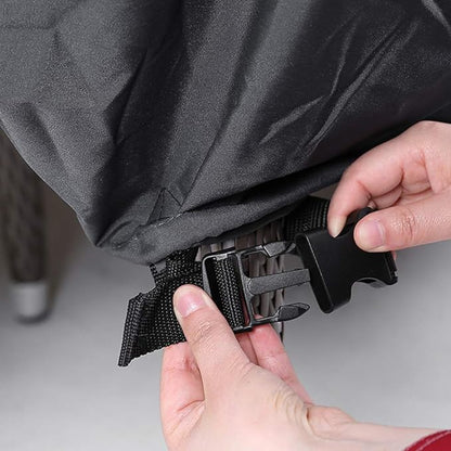 Tempera Outdoor Dining Set Cover for Outside Table and Chairs, Rectangle Patio Table Covers for Outdoor Furniture, Anti-Fading, Water Resistant, 108'' x 82'' x 27.8'', Space Grey