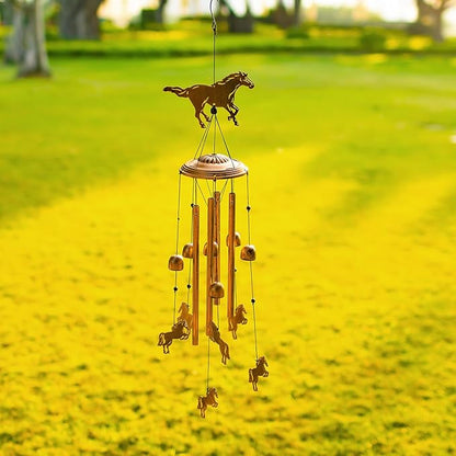 Horse Wind Chimes for Outside,Horse Gifts for Women Men/Memorial Gift/Sympathy Gift/Birthday Gifts Metal windchimes Outdoors/Indoors,Garden Decor,Patio,Home,Porch,Yard Decorations