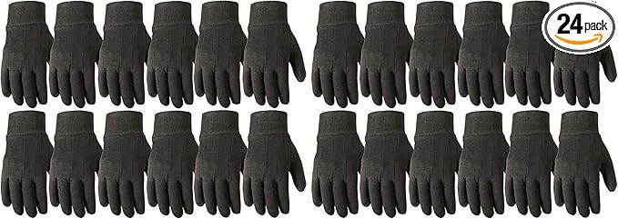 Wells Lamont Versatile Work Gloves | Lightweight, Durable, Comfortable Jersey | Basic, Large (506LZ), Black, 12-Pair Bulk Pack (Pack of 2)