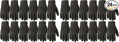 Wells Lamont Versatile Work Gloves | Lightweight, Durable, Comfortable Jersey | Basic, Large (506LZ), Black, 12-Pair Bulk Pack (Pack of 2)