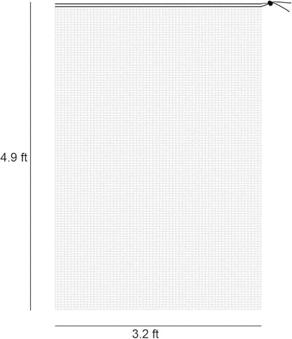 Alpurple 2 Pcs Insect Bird Barrier Netting Mesh with Drawstring- 4.9 x 3.2 Ft Garden Bug Netting Plant Cover- Fruit Tree Net for Protect Plant Fruits Citrus Flower from Insect Bird Eating