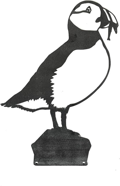 METALBIRD - Puffin - Outdoor Tree Ornaments in Corten Steel - Metal Art Proudly Made in The USA