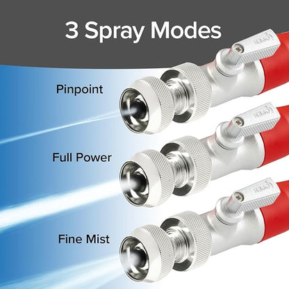 Pocket Hose 100 FT Silver Bullet 2.0 Expandable Garden Hose w/Turbo Shot Nozzle, AS SEEN ON TV, Lead-Free, Solid Aluminum Connectors, Easy On/Off Valve, Kink-Free, Leak-Proof