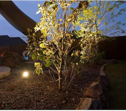 Cheopha Low Voltage Landscape Light Outdoor Spotlight 12V Brass Solid LED Kits with ABS Ground Spike and MR16 LED Bulb 5W 2700K Included for Yard Pathway Outdoor Landscape Lighting