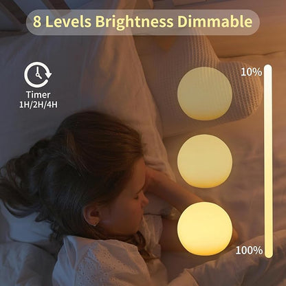 LED Ball Light,5-Inch Cordless Orb Light with Remote,16 Color Changing Night Light for Kids,Rechargeable Mood Lamp,IP68 Waterproof for Home,Party,Pool,Christmas Decor
