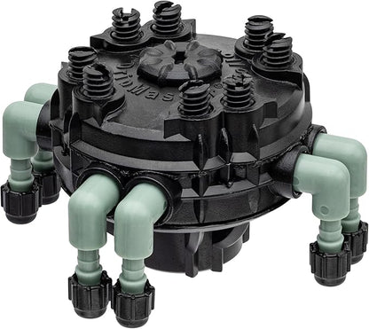 Orbit 20 Pack Adjustable Flow 8-Port 61008 Drip Irrigation Manifold for 1/4 Inch Tube