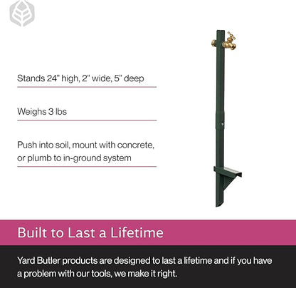 Yard Butler IHBE-6KD Garden Hose Bib Extender - Durable Hose Stand for Keeping It Elevated - Convenient Garden Accessory - Rust-Resistant - Anti-Kink Design - Easy Installation