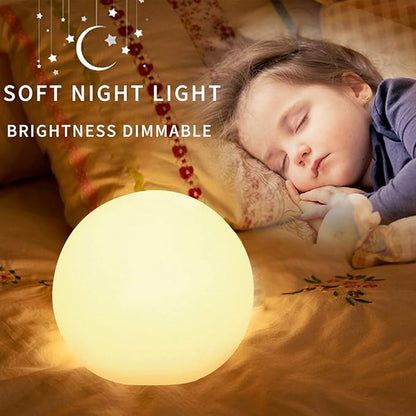 Censinda LED Glowing Ball Light, 8-Inch Cordless 16 Color Changing and 4 Light Modes Kids Night Light, Rechargeable & Dimmable Mood Lamp with Remote Control, Perfect for Home Patio Yard Accent Decor