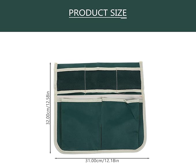 Garden Kneeler Tool Bag Stool, Foldable Garden Tool Bag Portable for Outdoor Gardening (Green)