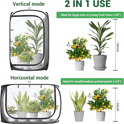 Ohuhu Mesh Plant Cover, Pop Up Garden Plant Protector Strawberry Cover Wind Protection for Plants Outdoor - Plants Screen Covers Tent Protect Fruit, Vegetables Flowers Herbs Outside from Birds Insects