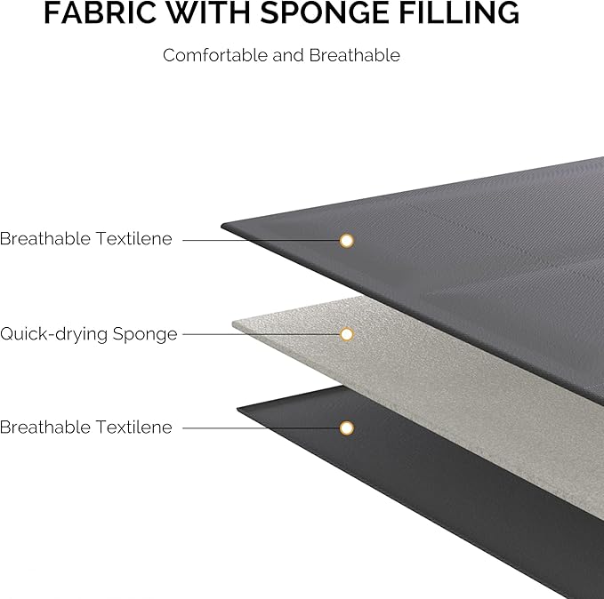 PURPLE LEAF Outdoor Patio Chaise Lounge Chair Set of 2 Chair with Rolling Wheels Lounge Chair for Patio Poolside Garden Grey