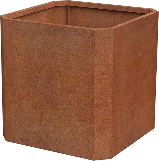 Corten Steel Planter Box-24"x24"x24"-Large Square Planter Matel -Outdoor Indoor- Heavy Duty Rustic Tall Planter Box Commercial Residential for Porch Patio Deck Home Backyard