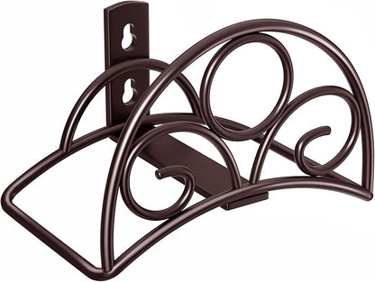Metal Garden Hose Holder - Wall Mounted Water Hose Holder - Hose Hanger Heavy Duty for Water Hose Extension Cords Vacuum Hose bronze