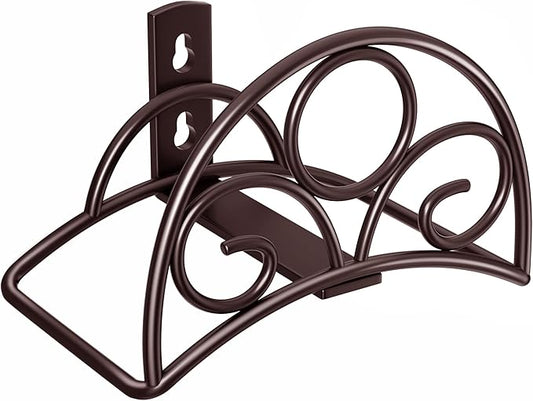 Metal Garden Hose Holder - Wall Mounted Water Hose Holder - Hose Hanger Heavy Duty for Water Hose Extension Cords Vacuum Hose bronze