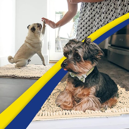 Muddy Mat® | Super Water Absorbent Door Mat Indoor, Microfiber Quick Dry Chenille Entryway Rug, Slip Resistant Front Door Mat, Indoor Mats for Entryway, Machine Washable Pet Rug, Beige 20" x 30"