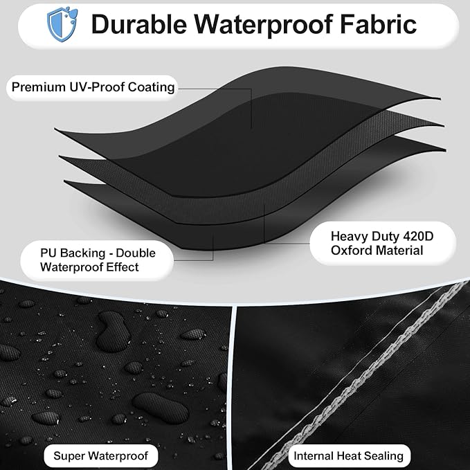 OutdoorLines Waterproof Outdoor Patio Heater Covers with Zipper and Storage Bag, Dust-Proof UV-Resistant Windproof Propane Heavy Duty Heater Cover for Standing Heater, 2 Packs-90Hx23Lx23W inch Black