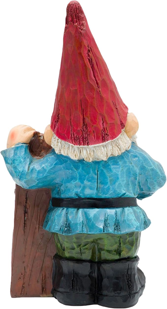 Alpine Corporation 12" Tall Welcome Outdoor Garden Gnome Yard Statue Decoration
