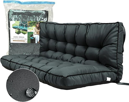 Replacement Cushions for Swing, Swing Cushions 3 Seater Replacement, Waterproof Thicken Washable Pad Cushion for Outdoor Indoor Furniture Swing Patio (Dark Gray, 40x70 inch)