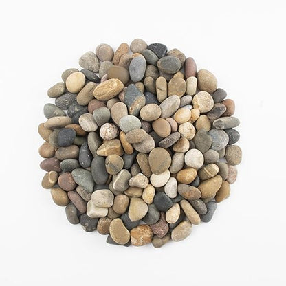 10 LBS Natural Pebbles - 1/2-1 inch Natural River Stones, Screened Decorative River Rocks for Landscaping, Garden Pathway, Plant Stones, Craft Walkways, and Outdoor Decorative (1/2-1 Inch