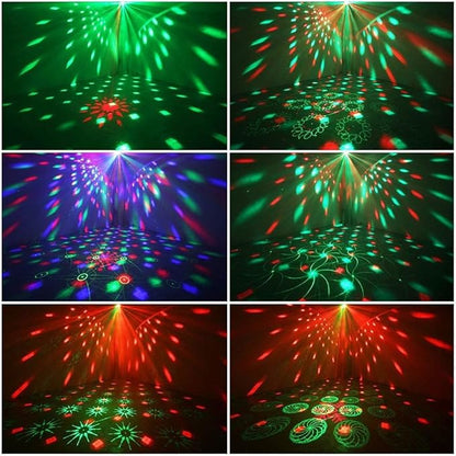Party Dj Disco Stage Light, Sound Activated Strobe Stage Lights, LED RGB Rave Flashing Lights with Remote Control for Parties Birthday Gift Wedding Karaoke Bar Club Dance Home Halloween Decorations