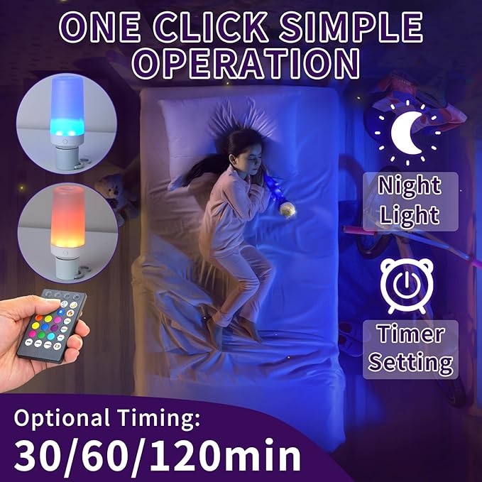 6PK Rechargeable Light Bulbs with Remote, Emergency Battery Operated Light Bulbs with Dual Recharging Ways, Tuned White 12 RGB Colors Optional Timer for Lamp Power Outages Camping Hurricane