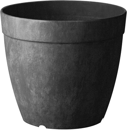 Root & Vessel Dolce Round Planter, Black, 12"