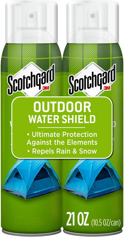 Scotchgard Heavy Duty Water Shield, Repels Water, Ideal For Outerwear, Tents, Backpacks, Canvas, Polyester And Nylon, 21 Ounces (2 Cans)