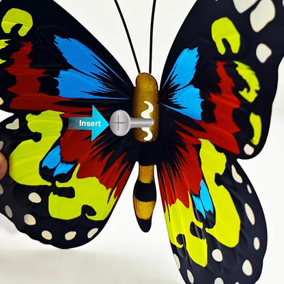Metal Butterfly Wall Art Outdoor Decor - 4 Pack 9.8in Butterflies Wall Sculpture Hanging Decor for Home Yard Patio Garden Decoration (4 Colors)