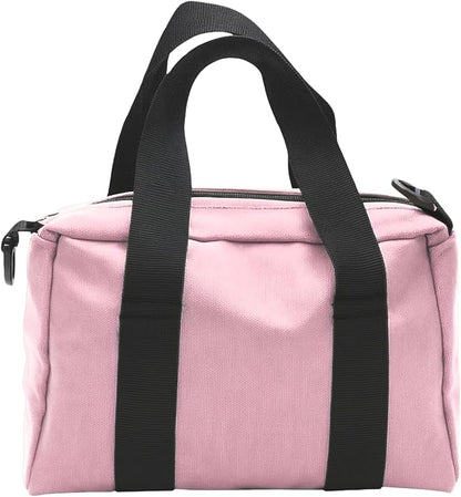 BLIRITEL 20 Inch Wide Mouth Tool Bag, Heavy Duty Canvas Tool Storage Bag, Large Capacity Handbag, Multi-function Tool Organizer Tote Bag for Storage Wrenches Pliers (Pink, 20 Inch)