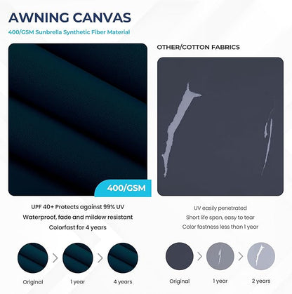 SUNVIVI OUTDOOR Patio Umbrella, Rectangular Patio Umbrella, Metal Pole Square Outdoor Umbrella with Crank and Push Button Tilt, Large Outdoor Umbrella with Polyester Canopy