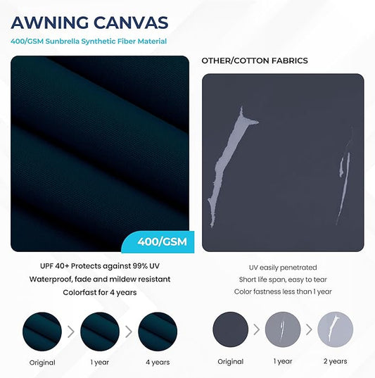 SUNVIVI OUTDOOR Patio Umbrella, Rectangular Patio Umbrella, Metal Pole Square Outdoor Umbrella with Crank and Push Button Tilt, Large Outdoor Umbrella with Polyester Canopy
