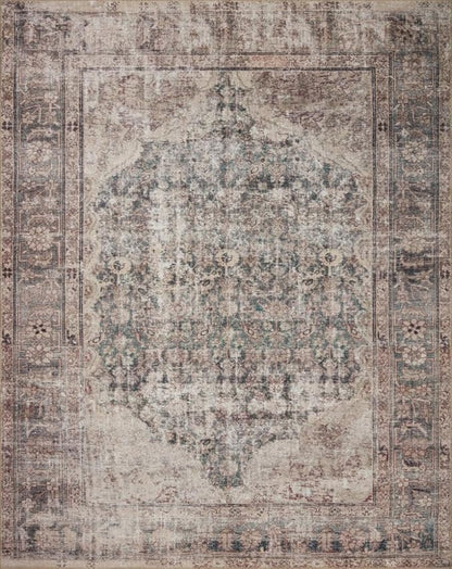 Loloi Amber Lewis Georgie Collection GER-08 Lagoon/Beige 3'-9" x 5'-6", .19" Pile Height, Accent Rug