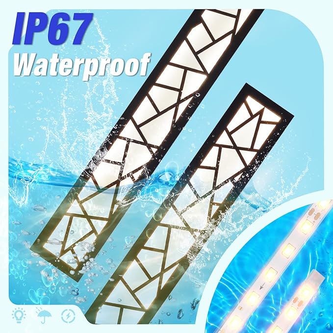 Outdoor Wall Lights 39.4inch Modern Outdoor Wall Sconce LED Long Wall Sconces Black Front Porch Light Waterproof Led Wall Light IP67 3000K Exterior Lighting fixtures