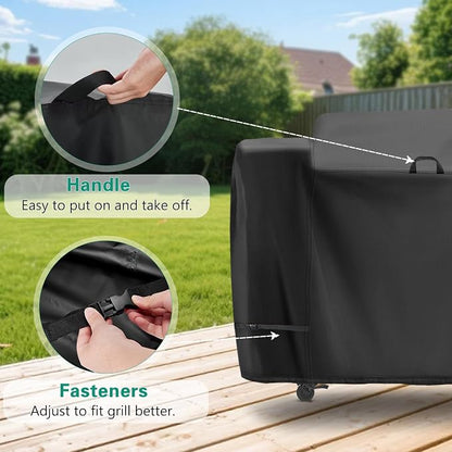 Grill Cover for Pit Boss Austin XL 1000Sq Grill and Smoker Onyx Series, 65inch Outdoor Grill Cover Waterproof for PB1000NX Smoker Grill-65 L x 28" W x 52" H