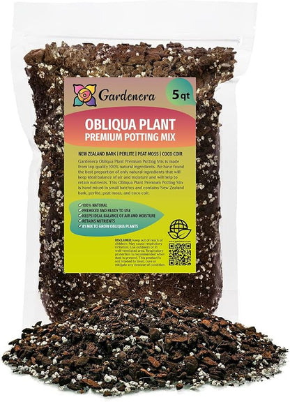 GARDENERA Moisture-Retaining Monstera Obliqua Potting Mix - Healthy Root Growth by Gardenera - 5 Quart