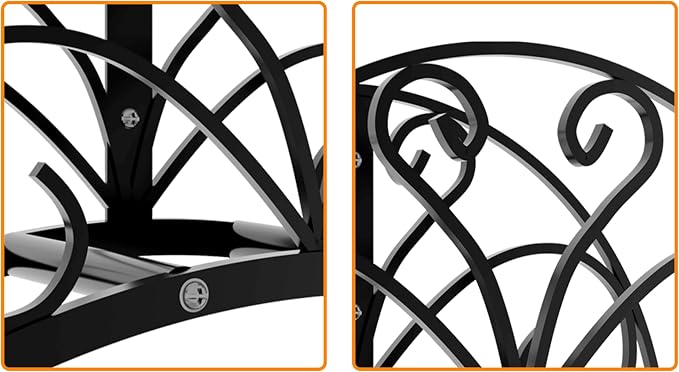 Fire Beauty Heavy-Duty Metal Hose Holder, Wall-Mounted Garden Hose Reel Organizer for Outdoor Yard, Solid Iron Decorative Hanger Storage