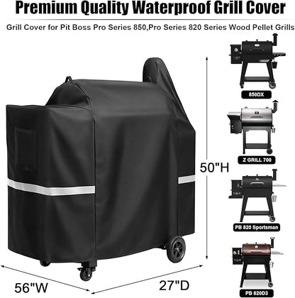 Upgraded Grill Cover for Pit Boss 850, 820, Z Grill 700, 600D Wood Pellet Smoker Cover for 820 Deluxe, 820D, 820FB, Sportsman 820 Series Wood Pellet Grills, Z Grill 700 Series