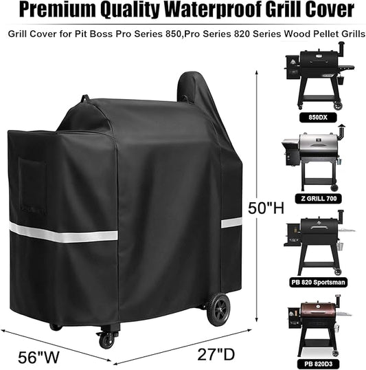 Upgraded Grill Cover for Pit Boss 850, 820, Z Grill 700, 600D Wood Pellet Smoker Cover for 820 Deluxe, 820D, 820FB, Sportsman 820 Series Wood Pellet Grills, Z Grill 700 Series